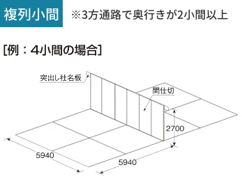 複列小間